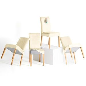 Restilo Husă pentru scaun Sento crem, 48 x 48 x 58 + 10 cm, set de 4 bucăți, crem deschis imagine