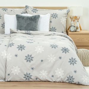 Lenjerie de pat din flanel 4Home Snow Romanță, 160x 200 cm, 70 x 80 cm, 160 x 200 cm, 70 x 80 cm imagine