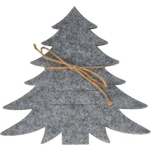Buzunar pentru tacâmuri X-Mas Tree gri, set de 4bucăți, gri imagine