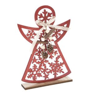 Înger din lemn cu fulgi, 15, 5 x 22, 5 cm imagine