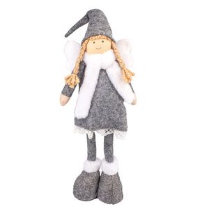 Înger de Crăciun din material textil, 60 cm, înpicioare imagine