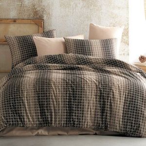 Bedtex Lenjerie de pat din bumbac Oberon maro, 140x 200 cm, 70 x 90 cm imagine