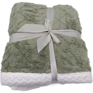 Pătură din lână Island Olivia, 150 x 200 cm, verde deschis imagine