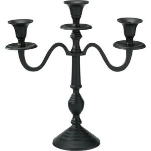 Sfeșnic metalic cu 3 brațe 29x10x30 cm, culoarenegru, decor 2 imagine