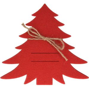 Pungă pentru tacâmuri X-Mas Tree roșie, set de 4bucăți imagine