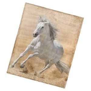 Pătură din microfibră BedTex Cal alb, 130 x 160 cm imagine