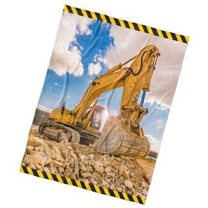 Pătură pentru copii BedTex Excavator galben, 130 x170 cm imagine