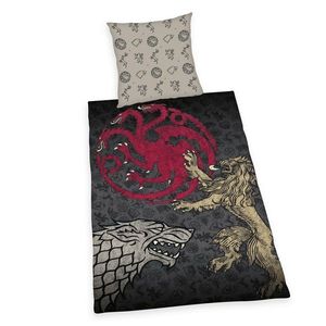 Lenjerie de pat din bumbac Herding Game of Thrones, 135 x 200 cm, 80 x 80 cm imagine