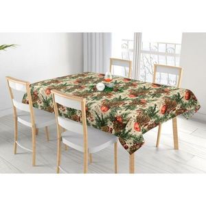 Bellatex Față de masă Conuri și mere de Crăciun, 70 x 70 cm, 70 x 70 cm imagine