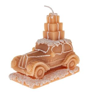 Lumânare de Crăciun din ceară naturală Mașină cucadouri, 11 cm imagine