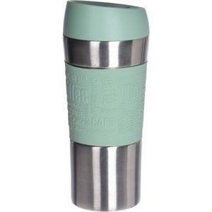 Cană termo de călătorie Tronto, 350 ml, verde, oțel inoxidabil, 8 x 20 cm, albastru imagine