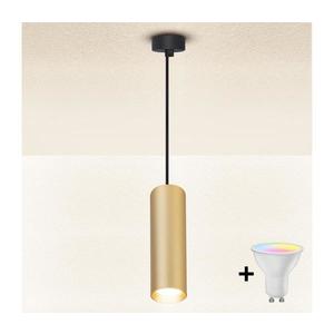 Brilagi - Lustru LED reglabil suspendat pe cablu SELE 1xGU10/6, 5W/230V negru/auriu imagine