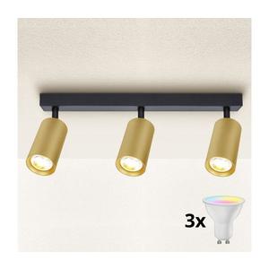 Brilagi - Spot LED dimabil SELE GOLDEN 3xGU10/6, 5W/230V negru/auriu imagine