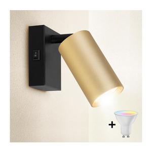 Brilagi - Spot LED de perete reglabil SELE 1xGU10/6, 5W/230V negru/auriu imagine