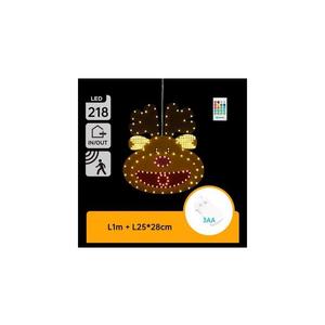 - Decorațiune de Crăciun LED, ren 28 cm, 218 LED, alimentare 3xAA, IP44, cu telecomandă imagine