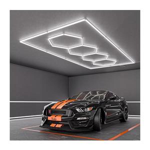 Plafonieră LED 384 W, 85-265 V, 6500 K, 484 x 243 cm, CRI 90, IP54, alb imagine