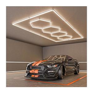 Plafonieră LED 384 W, 85-265 V, 4000 K, 484 x 243 cm, CRI 90, IP54, albă imagine