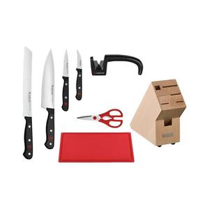 Wüsthof - Set de 8 cuțite de bucătărie în bloc GOURMET, cu ascuțitor și tocător imagine
