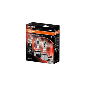 Set 2 buc. Bec LED auto Osram NIGHT BREAKER SMART H8 PGJ19-1/7W/12V 6000K imagine