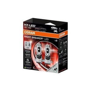 Set 2x bec LED auto NIGHT BREAKER SPEED H7 PX26d/16W/12V 6000K - Osram imagine