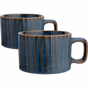 Altom Set of 2 cups Reactive Stripes 220 ml, albastru imagine