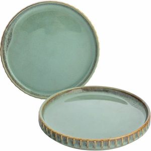 Altom Set of 2 saucers Reactive Sage 14 cm, verde imagine