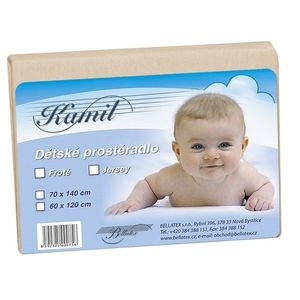 Cearşaf jersey pentru copii, bej, 70 x 140 cm, bej, 70 x 140 cm imagine