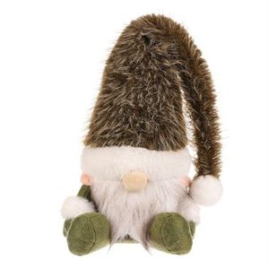 Decorațiune de Crăciun Spiriduș așezat, înălțime 20 cm, verde/alb, 20 CM imagine