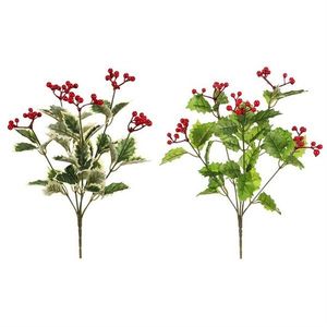 Set de crengi artificiale de Cesmina cu boabe roșii, 2 buc., 34 cm imagine