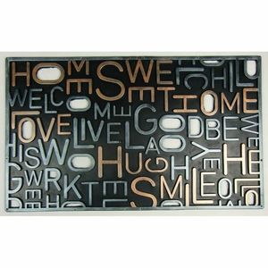 Preș din cauciuc Litere, 47 x 75 cm imagine