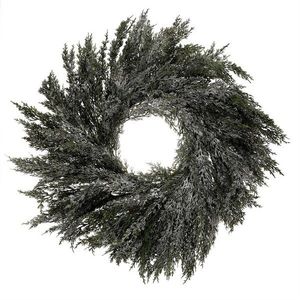 Ghirlanda artificială din tuia, diametru 70 cm, înzăpezită imagine