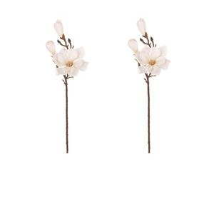 Set de flori Magnolia, 2 buc., alb, 65 cm imagine