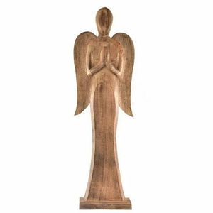 Înger din lemn de mango InDecor, 23 x 7 x 78 cm, 78 cm imagine