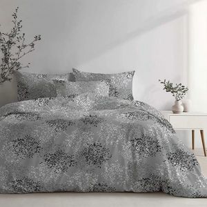 Stanex Lenjerie de pat din bumbac Větvičky gri, 140 x 200 cm, 70 x 90 cm imagine