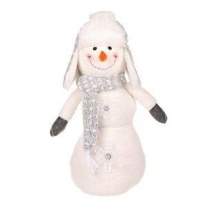 Decorațiuni de Crăciun Om de zăpadă cu stele LED, înălțime 40 cm, alb imagine