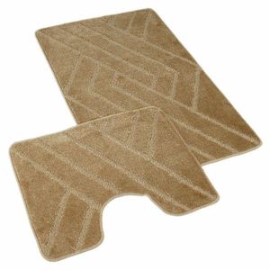 Set de covorașe de baie Kvalitex Parchet bej, 60 x 100 cm, 60 x 50 cm imagine