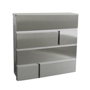 Cutie poștală BRICKS 370 x 370 x 105 mm, inox, inox mat imagine