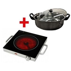 Set promoțional Kalorik aragaz CKP 1001 + oală oțel inoxidabil imagine