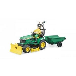 Tractor Bruder Traktor John Deere cu remorcă și grădinar, 17, 5 x 19 x 30 cm imagine