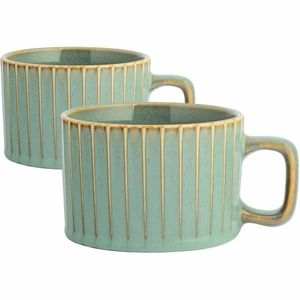 Altom Set of 2 cups Reactive Sage 220 ml, verde imagine