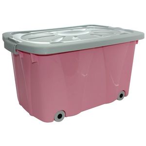 Cutie de depozitare Altom cu rotile, roz , roz imagine