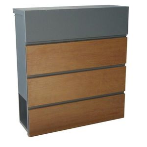 Cutie poștală 370 x 410 x 130 mm, decor lemn imagine