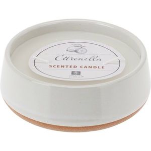 Lumânare repelentă Citronella, albă, 420 g, 12 x 4, 5 cm, alb imagine