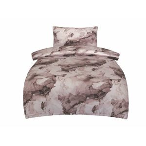 Lenjerie de pat din satin Deluxe Minerals maro, 140 x 200 cm, 70 x 90 cm imagine