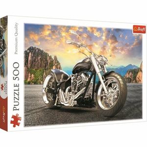 Puzzle Trefl Motocicletă neagră, 500 de piese imagine