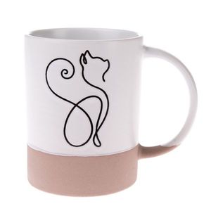 Cană din ceramică Cat line, 420 ml imagine