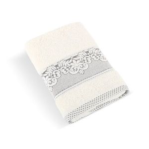 Prosop frotir Bellatex colecția Orchidea vanilie, 50 x 100 cm, bej deschis, 50 x 100 cm imagine