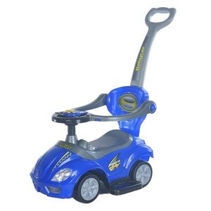 Mașinuță Baby Mix Mega Car 3in1 cu bară de ghidare, albastru, albastru imagine