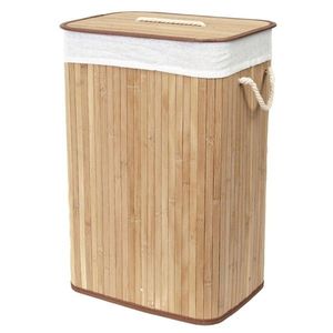 Compactor Coș pentru rufe murdare Bamboo dreptunghiular, natural, naturală imagine
