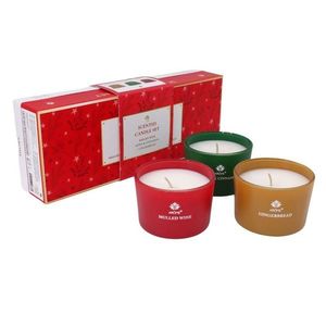 Set lumânări parfumate Arome, 3 buc., Mulled wine, Apple and cinnamon, Gingerbread imagine